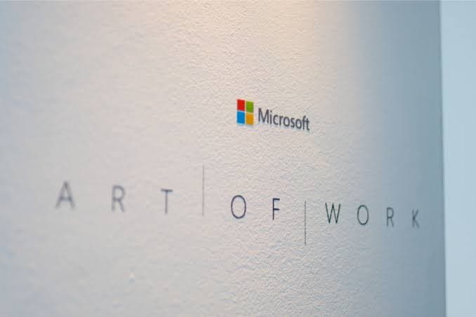 Microsoft Art of Work wall