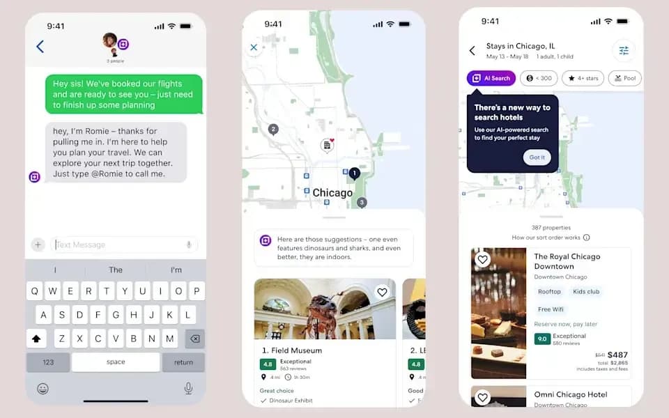 Expedia Romie chatbot use case example