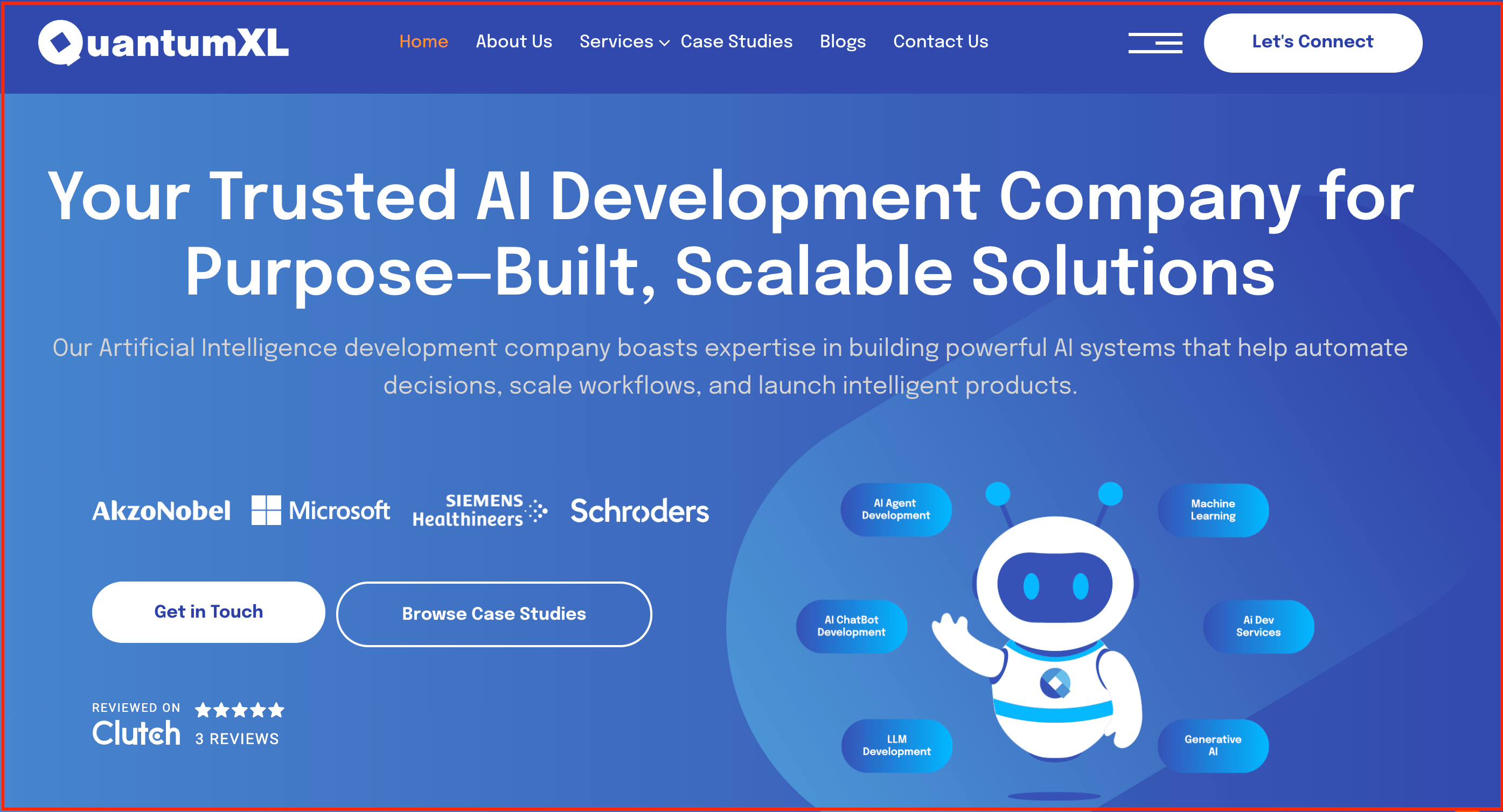 QuantumXL AI chatbot development company in UK